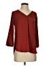 Gap Outlet 100% Polyester Burgundy 3/4 Sleeve Blouse Size S - photo 1