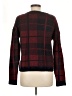 Aqua 100% Acrylic Plaid Burgundy Pullover Sweater Size M - photo 2