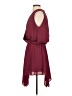 Unbranded 100% Polyester Solid Burgundy Cocktail Dress Size XS - photo 5