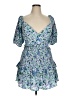 Lush 100% Polyester Paisley Blue Cocktail Dress Size XL - photo 1