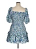 Lush 100% Polyester Paisley Blue Cocktail Dress Size XL - photo 2