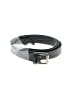 Unbranded 100% Leather Gray Black Leather Belt Size L - photo 1