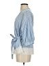 Zara TRF Blue 3/4 Sleeve Blouse Size XS - photo 5