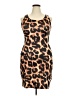Unbranded Animal Print Brown Cocktail Dress Size XXL - photo 1