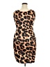 Unbranded Animal Print Brown Cocktail Dress Size XXL - photo 2