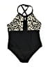 Unbranded Animal Print Black One Piece Swimsuit Size 1X - photo 1