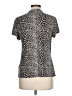 212 Collection Animal Print Black Short Sleeve Blouse Size L - photo 2