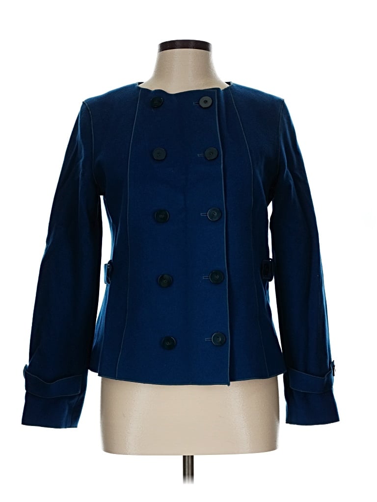 Pre-owned Doncaster Collection Wool Blazer Jacket In Blue