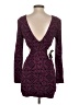 Bebe Hearts Burgundy Cocktail Dress Size XS - photo 2