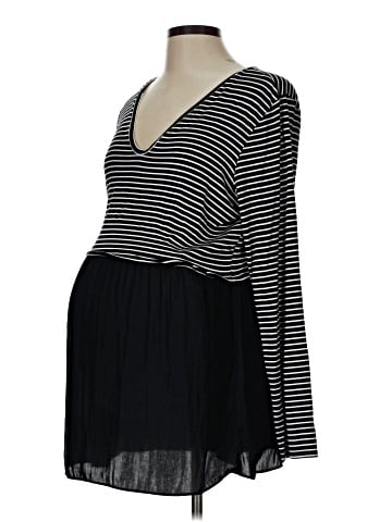 LED Luxe Essentials Denim 3/4 Sleeve Top (view 1)