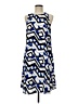 Apt. 9 100% Polyester Graphic Blue Casual Dress Size M - photo 1