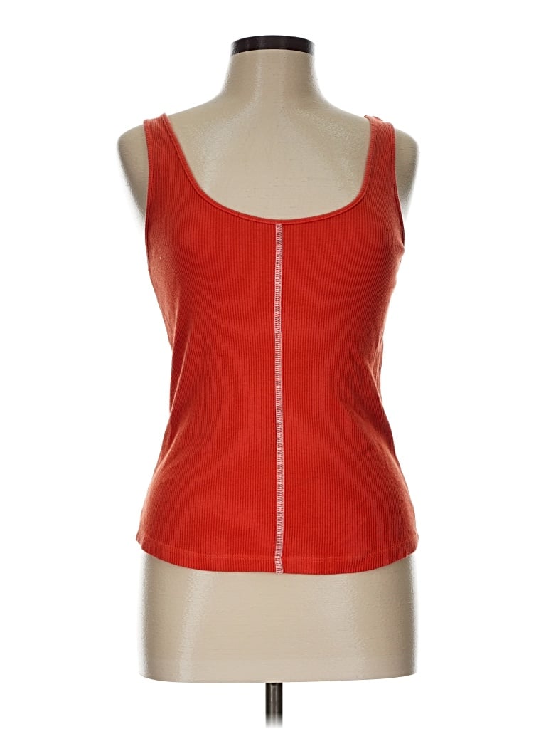 Pre-owned Monrow Tank Top Red Strapless Neckline Tops