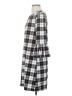 Nina Leonard Plaid Gray Casual Dress Size S - photo 5
