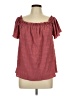Shein Curve Burgundy Short Sleeve Blouse Size 0XL - photo 1