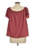 Shein Curve Burgundy Short Sleeve Blouse Size 0XL - photo 2