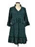 Unbranded 100% Polyester Polka Dots Teal Casual Dress Size L - photo 1