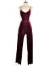 Snap Solid Burgundy Jumpsuit Size S - photo 1