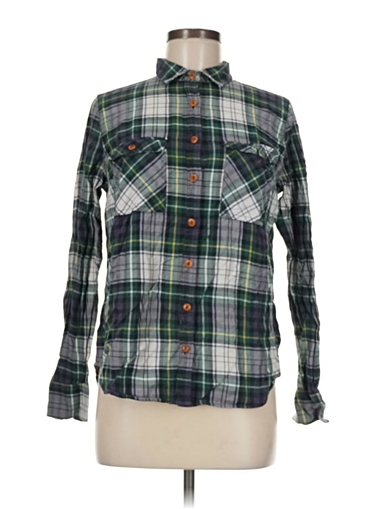 Pre-owned Jcrew Long Sleeve Button Down Shirt In Green
