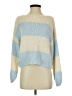 Timing 100% Acrylic Color Block Blue Pullover Sweater Size S - photo 1
