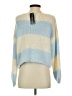 Timing 100% Acrylic Color Block Blue Pullover Sweater Size S - photo 2