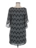Ali & Jay 100% Polyester Chevron-herringbone Gray Casual Dress Size M - photo 1