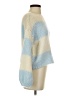Timing 100% Acrylic Color Block Blue Pullover Sweater Size S - photo 4