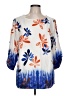 Chico's Ivory Blue 3/4 Sleeve Blouse Size Lg (2) - photo 1