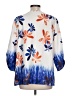 Chico's Ivory Blue 3/4 Sleeve Blouse Size Lg (2) - photo 2