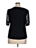CeCe Black Short Sleeve Top Size XL - photo 2