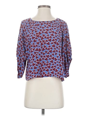 Maeve 3/4 Sleeve Silk Top (view 1)