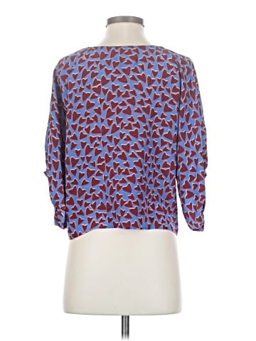 Maeve 3/4 Sleeve Silk Top (view 2)