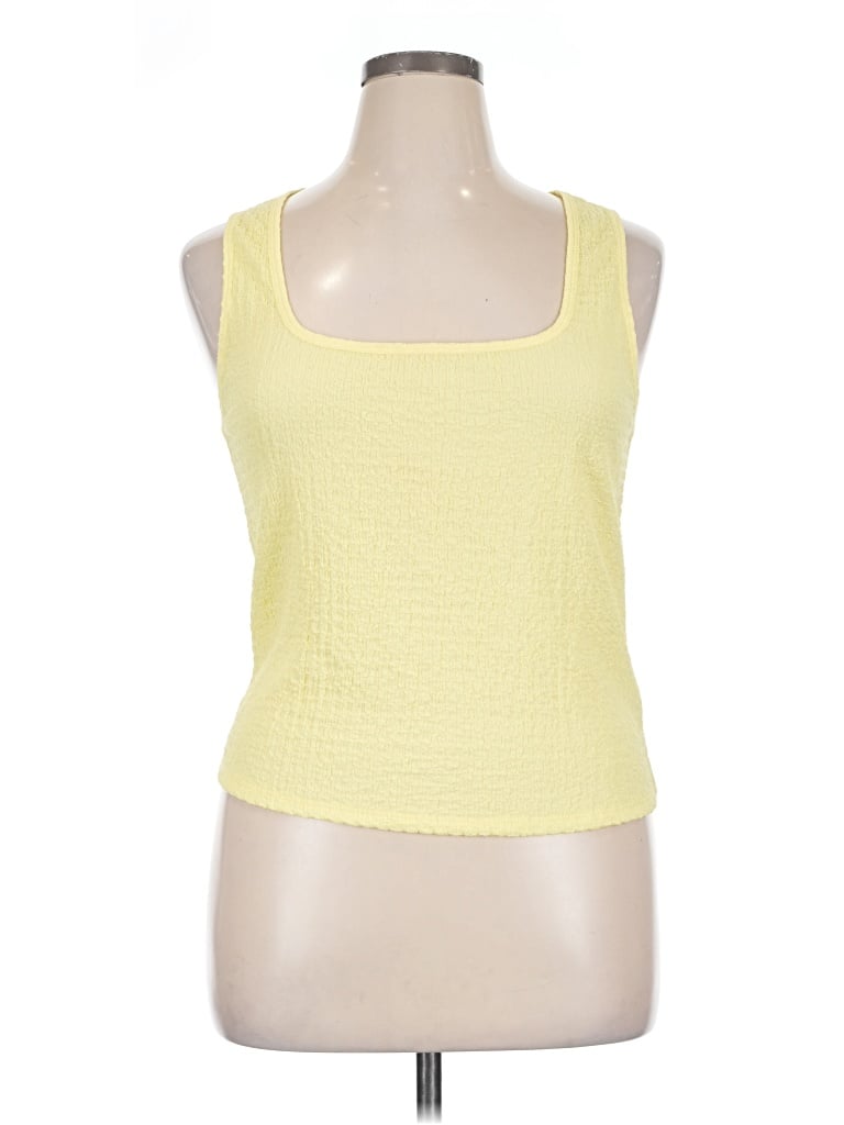 Pre-owned Old Navy Tank Top Yellow Halter Neckline Tops