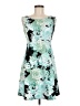 DressBarn Print Teal Cocktail Dress Size 6 Petite - photo 1