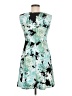 DressBarn Print Teal Cocktail Dress Size 6 Petite - photo 2