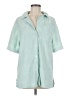 7 For All Mankind 100% Polyester Green Short Sleeve Blouse Size M - photo 1