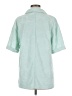 7 For All Mankind 100% Polyester Green Short Sleeve Blouse Size M - photo 2