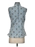 Overland Blue Sleeveless Button-Down Shirt Size S - photo 2