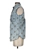 Overland Blue Sleeveless Button-Down Shirt Size S - photo 5