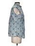 Overland Blue Sleeveless Button-Down Shirt Size S - photo 4