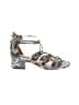 Design Lab Lord & Taylor Print Blue Sandals Size 8 1/2 - photo 1