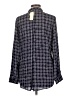 Japna 100% Polyester Checkered-gingham Blue Long Sleeve Blouse Size L - photo 2