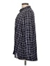 Japna 100% Polyester Checkered-gingham Blue Long Sleeve Blouse Size L - photo 5