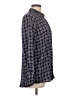 Japna 100% Polyester Checkered-gingham Blue Long Sleeve Blouse Size L - photo 4