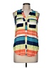 Maeve Color Block Blue Sleeveless Button-Down Shirt Size 6 - photo 1
