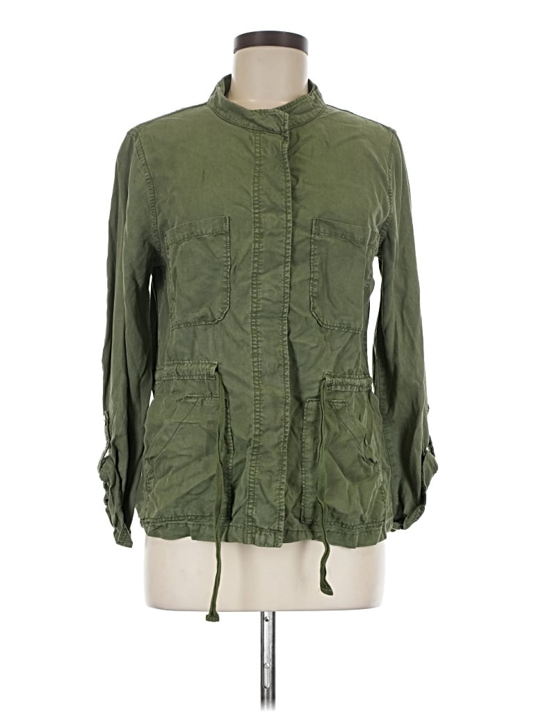 Pre-owned Sanctuary 3/4 Sleeve Button Down Shirt In Green
