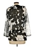 Kay Celine Silver Black 3/4 Sleeve Blouse Size L - photo 2