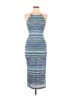Shein Chevron-herringbone Blue Cocktail Dress Size 6 - photo 1