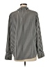 Ann Taylor 100% Polyester Stripes Black Long Sleeve Blouse Size M - photo 2