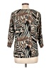 Emily Daniels Animal Print Brown 3/4 Sleeve Blouse Size L - photo 2