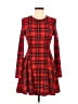 Shein Plaid Red Casual Dress Size 6 - photo 1